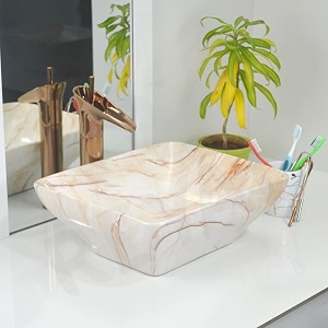 reyal imported wash basin for bathroom size  1334 x 1534x 5534 table top basin wash basin over counter wash basin only vessel sink ivory stone