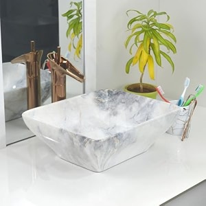 reyal imported wash basin for bathroom size  1334 x 1534x 5534 table top basin wash basin over counter wash basin only vessel sink blue cloud