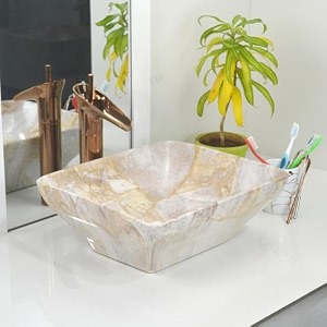 reyal imported wash basin for bathroom size  1334 x 1534x 5534 table top basin wash basin over counter wash basin only vessel sink stone marble