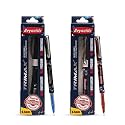 Reynolds TRIMAX 2 CT POUCH - 1 BLUE, 1 REDI Lightweight Roller Pen With Comfortable Grip for Extra Smooth Writing I School and Office Stationery | 0.5mm Tip Size