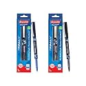 TRIMAX 2 CT POUCH - 1 BLUE, 1 BLACKI Lightweight Roller Pen With Comfortable Grip for Extra Smooth Writing I School and Office Stationery | 0.5mm Tip Size