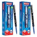 TRIMAX 2 CT POUCH - BLUEI Lightweight Roller Pen With Comfortable Grip for Extra Smooth Writing I School and Office Stationery | 0.5mm Tip Size