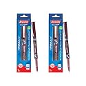 TRIMAX 2 CT POUCH - REDI Lightweight Roller Pen With Comfortable Grip for Extra Smooth Writing I School and Office Stationery | 0.5mm Tip Size