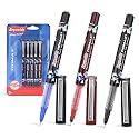 Reynolds TRIMAX RollerBall Pen SET - 5 PENS (3 BLUE 1 BLACK 1 RED)| ROLLER BALL PEN FOR WRITING | PEN FOR STUDENTS &amp; OFFICE STATIONERY | 0.5 mm TIP SIZE