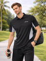 RF Raves Colorblock Men Polo Neck Black