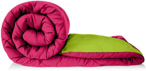 rf relaxfeel solid king quilt for  heavy winter poly cotton pink  parrot green