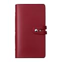RFID Credit Card Holder, Leather Business Card Organizer with 96 Card Slots, Credit Card Case for Managing Your Different Cards and Important Documents to Prevent Loss or Damage (Dark Red)
