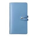 RFID Credit Card Holder, Leather Business Card Organizer with 96 Card Slots, Credit Card Case for Managing Your Different Cards and Important Documents to Prevent Loss or Damage (Light Blue)