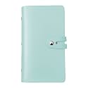 RFID Credit Card Holder, Leather Business Card Organizer with 96 Card Slots, Credit Card Case for Managing Your Different Cards and Important Documents to Prevent Loss or Damage (Light Green)