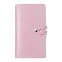 RFID Credit Card Holder, Leather Business Card Organizer with 96 Card Slots, Credit Card Case for Managing Your Different Cards and Important Documents to Prevent Loss or Damage (Pink)