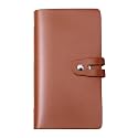 RFID Credit Card Holder, Leather Business Card Organizer with 96 Card Slots, Credit Card Case for Managing Your Different Cards and Important Documents to Prevent Loss or Damage (Bright Orange)