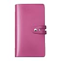 RFID Credit Card Holder, Leather Business Card Organizer with 96 Card Slots, Credit Card Case for Managing Your Different Cards and Important Documents to Prevent Loss or Damage (Rose Red)