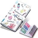 RFID Credit Card Holder, Leather Business Card Organizer with 96 Card Slots, Credit Card Case for Managing Your Different Cards and Important Documents to Prevent Loss or Damage (Delicious Food)