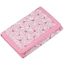RFID Kids Wallet for Girls &amp; Toddlers - Cute &amp; Glittery Rainbow Design with Coin Pocket &amp; Magic Sticker - Pink Ginkgo Leaf
