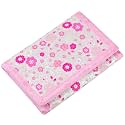 RFID Kids Wallet for Girls &amp; Toddlers - Cute &amp; Glittery Rainbow Design with Coin Pocket &amp; Magic Sticker - Pink Glitter Flowers