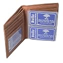 RFID Leather European Bifold Hipster Mens Wallet With Heavy Duty Vinyl Wallet Insert (Hunter)