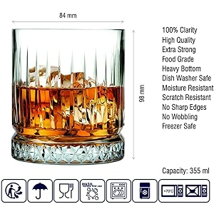 rfs italian premium aqua crystal clear whiskey scotch glass transparent glass for cafe kitchen restaurant perfect serving for juice whisky scotch cocktails6829 4 pcs