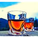 RFS Italian Premium Aqua Crystal Clear Whiskey Scotch Glass Transparent Glass for Cafe, Kitchen, Restaurant Perfect Serving for Juice, Whisky, Scotch, Cocktails (5638, 10 pcs)