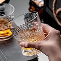 RFS Italian Premium Aqua Crystal Clear Whiskey Scotch Glass Transparent Glass for Cafe, Kitchen, Restaurant Perfect Serving for Juice, Whisky, Scotch, Cocktails (4358, 4 pcs)