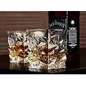 RFS Italian Premium Aqua Crystal Clear Whiskey Scotch Glass Transparent Glass for Cafe, Kitchen, Restaurant Perfect Serving for Juice, Whisky, Scotch, Cocktails (8227, 4 pcs)