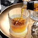 RFS Italian Premium Aqua Crystal Clear Whiskey Scotch Glass Transparent Glass for Cafe, Kitchen, Restaurant Perfect Serving for Juice, Whisky, Scotch, Cocktails (4358, 2 pcs)