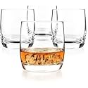 RFS Italian Premium Aqua Crystal Clear Whiskey Scotch Glass Transparent Glass for Cafe, Kitchen, Restaurant Perfect Serving for Juice, Whisky, Scotch, Cocktails (3276, 4 pcs)