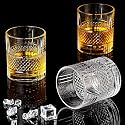 RFS Italian Premium Aqua Crystal Clear Whiskey Scotch Glass Transparent Glass for Cafe, Kitchen, Restaurant Perfect Serving for Juice, Whisky, Scotch, Cocktails (5178, 6 pcs)