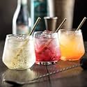 RFS Italian Premium Aqua Crystal Clear Whiskey Scotch Glass Transparent Glass for Cafe, Kitchen, Restaurant Perfect Serving for Juice, Whisky, Scotch, Cocktails (9963, 12 pcs)