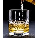 RFS Italian Premium Aqua Crystal Clear Whiskey Scotch Glass Transparent Glass for Cafe, Kitchen, Restaurant Perfect Serving for Juice, Whisky, Scotch, Cocktails (5178, 4 pcs)