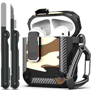 RFUNGUANGO for AirPods 2 Case Carbon Fiber