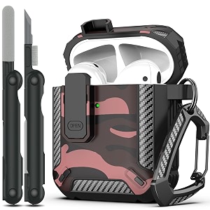 RFUNGUANGO for AirPods 2 Case Carbon Fiber