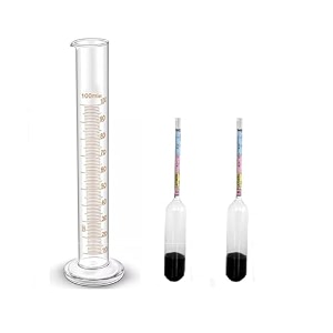 rg 2 lactometers and one 100 ml borosilicate glass cylinder for checking milk purity with in a minute all borosilicate glass no plastic 100 healthy