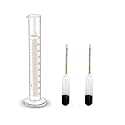 RG® 2 Lactometers and One 100 ml. Borosilicate Glass Cylinder for Checking Milk Purity with in a Minute (All Borosilicate Glass, No Plastic, 100% Healthy)