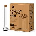RG® Borosilicate Glass Test Tubes with wooden Cork || For Return Gifts, Party Favors, Wedding Favours, Baby Showers, Candy Containers, Sand Art & DIY Projects || (50, 18mm x 150 mm)