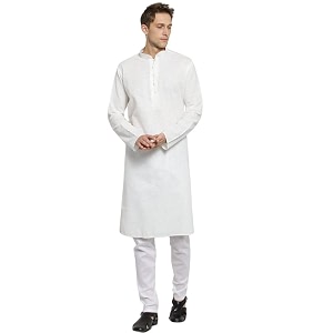 RG DESIGNERS R VASUDEV Solid Cotton Kurta