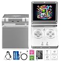 RG35XXSP Handheld Game Console RG35XX SP Clamshell Retro Game Console with 64G TF Card Preloaded Games 5532 Portable Gaming Console with 3.5 inch Screen 3300mAh Battery 5G WiFi Bluetooth HD Silver