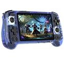RG556 Handheld Game Consoles RG556 Retro Game Console No Card Retro Emulator Android 13 System 5.48-inch AMOLED Screen Unisoc T820 Processor Retro Emulator 5500mAh Battery (Blue T)