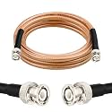RG8X BNC Extension Cable, Low Loss BNC Male to BNC Male Coaxial Cable, 50 Ohm Flexible Coax Jumper with Dual-Layer Strain Relief for CCTV Security Camera, RF Antennas, Oscilloscope 6FT