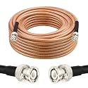 RG8X BNC Extension Cable, Low Loss BNC Male to BNC Male Coaxial Cable, 50 Ohm Flexible Coax Jumper with Dual-Layer Strain Relief for CCTV Security Camera, RF Antennas, Oscilloscope 35FT