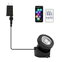 RGB Underwater Pond Lights, Super Bright LED Submersible Fountain Lights Colored Landscape Spotlights, Bluetooth APP Control IP68 Waterproof for Fish Aquarium Tank Garden Yard Pool(Set of 1)