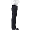RGM Men's Flat Front Tuxedo Pants with Satin Side Stripe, Regular or Slim Fit, Machine Washable, Black