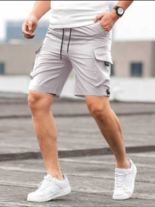 RGN Solid Men Grey Cargo Shorts
