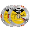 RHAPSODY 10Inch Ultrafast Diamond Saw Blade 2Pcs,Segmented General Purpose
