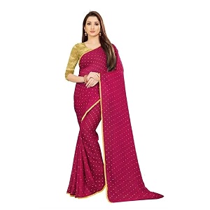 rhey women39s chiffon saree with blouse piece