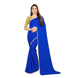 rhey women39s chiffon saree with blouse piece