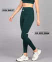 Rhino Rage Solid Women Dark Green Tights