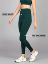 Rhino Rage Solid Women Dark Green Tights