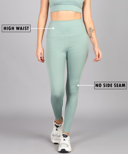 rhino rage solid women light green tights