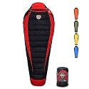 10 Degree Mummy Down Sleeping Bag for Adults | Lightweight with Compression Sack | 4 Season | Trekking, Camping, Mountaineering and Other Outdoor Activities | Alpy115