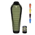 10 Degree Mummy Down Sleeping Bag for Adults | Lightweight with Compression Sack | 6.5Ft Lenght and 1.6Kg in Weight -15C Degree | Trekking, Camping, Mountaineering | Alpy115